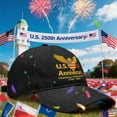 thumbnail image 1 of Sombrero Gorra de béisbol ajustable conmemorativa del 250 aniversario, bandera de EE. UU., estilo patriótico, 1 unidad, 55-60 cm, color negro Rkxzt, 1 of 9