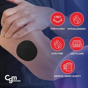 CGM PATCHES Dexcom G7/Stelo Adhesive Patch, CGM Sensors Without Cut, Premium Adhesive and Skin Friendly Bandages, Hypoallegenic | Lasts 10–14 Days Pack of 25 (Black)