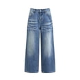 thumbnail image 4 of SJLDQY Boys Pleated Jeans Straight leg Casual Denim Pants Fall Loose Denim Pants with Pockets, 4 of 5
