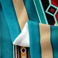 thumbnail image 3 of Aztec Flannel Fleece Blanket, Arrow Throw Blanket, Retro Southwestern Bohemian Fuzzy Blanket Twin Size, Western Star Geometric Sherpa Blanket Home Dorm Decor, Teal Blue Brown, 3 of 4