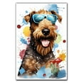 thumbnail image 3 of Welsh Terrier Dog Canvas Wall Art,Pet Canvas Painting Puppy Artwork,Colorful-Watercolor Original Artwork Print For Bedroom, Bathroom Wall Art decor, 3 of 6