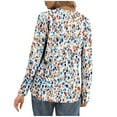 thumbnail image 6 of Long Sleeve Shirts for Women Casual V Neck Fall Tops Dressy Spring Work Blouses Clothes Multicolor XL, 6 of 7