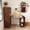 Walnut, variant on Montary Mobile L-Shaped Desk with Shelves & Wheels, Foldable & Expandable Office Desk for Small Spaces (Natural)