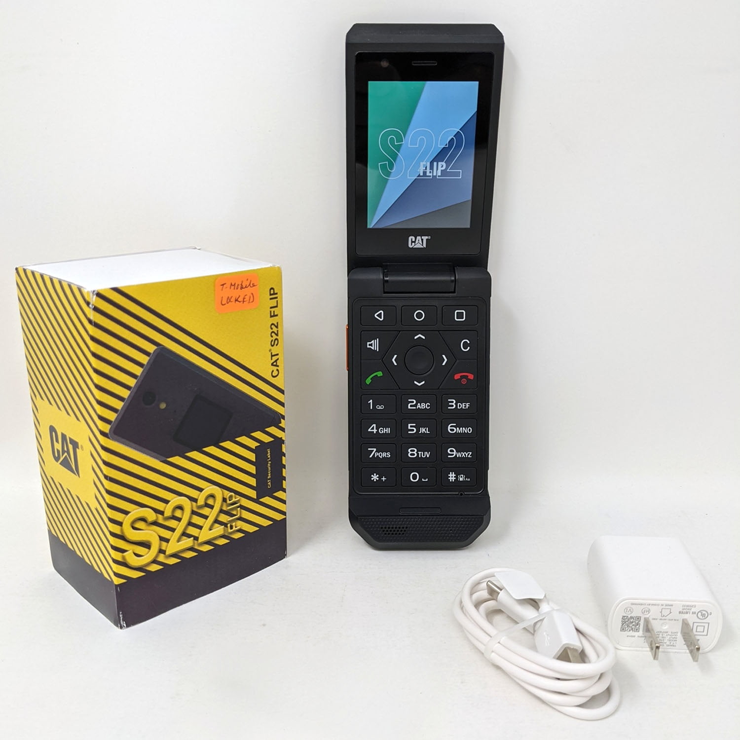 Grade a Cat S22 IP68 16GB T-Mobile 2GB RAM Rugged Flip Phone Black