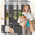 thumbnail image 4 of Cerradura de puerta de entrada sin llave de 52 HZ con código, cerrojo de teclado electrónico con 2 llaves, cerraduras de puerta inteligentes para puerta principal, guía de voz, contraseña anti-mirones, 4 of 5