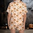 thumbnail image 4 of Ensemble de Pyjama Court d'Halloween, Pantalon de Pyjama Amusant pour Femmes, Pyjama Assorti, 4 of 6