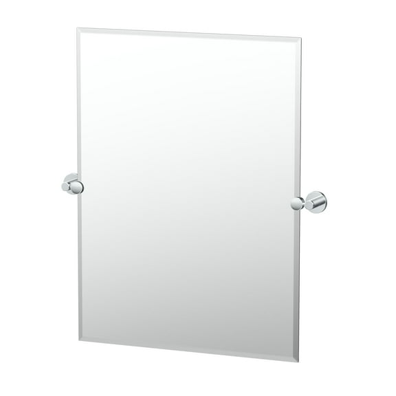 Gatco Reveal 31.5" Frameless Rectangle Mirror, Chrome