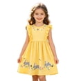 thumbnail image 5 of Bobifish Toddler Girls Summer Sundress Sleeveless Animal Flower Print A-Line Loose Outfit Children Girls Casual Daily Dress, 5 of 9