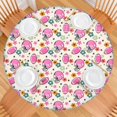 thumbnail image 2 of Beige Pink Football Helmets Pattern Round Fitted Tablecloth with Elastic Edge,Dining Table Cover Waterproof,Outdoor Round Tablecloth for Camping,Dining,Indoor and Outdoor, 2 of 7
