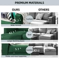 thumbnail image 4 of Convertible Sectional Sofa Couch,3 Seat L Shaped Couches with Storage Function Ottoman,Modern Linen Convertible Sectionals Sofas with Armrest Reversible Chaise,Small Spaces Sofa (Green), 4 of 6