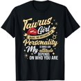 thumbnail image 1 of Taurus Girl Horoscope April & May Birthday Zodiac Sign T-Shirt - Black - L, 1 of 2