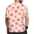 thumbnail image 2 of Wukai Starfish Print Men's Short-Sleeved Mesh T-Shirt,Quick-Dry Short Sleeve Workout T-Shirt-Large, 2 of 8