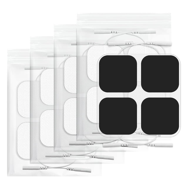 Almohadillas de repuesto para unidad TENS, 20 unidades de 5 x 5 cm, parches autoadhesivos reutilizables para electroterapia.