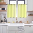 thumbnail image 2 of Yellow White Stripe Kitchen Curtains Short 54 Inch Length, Modern Rustic Vertical Striped Grommet Top Bedroom Living Room Curtains, Light Filtering Cafe Curtain Drapes 2 Panels Set 84''x54'', 2 of 9