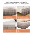 thumbnail image 6 of Rustic Stripes Bed Skirt Queen Size 18&nbsp;Inch Drop, Khaki Gradient Farmhouse Wood Grain Wrap Around Dust Ruffle Bedskirts, Wrinkle & Fade Resistant Easy Fit Bedskirt with Adjustable Elastic, 6 of 8