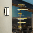 thumbnail image 3 of Canarm Haika Black Outdoor Wall Light Acrylic Lens 12W LED 2700K Warm, 3 of 6