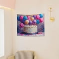thumbnail image 3 of Kdxio Colorful Balloon Cake Celebration Wall Hanging Tapestries Banner For Bedroom College Dorm Home Living Room Party Decor 29X37 In, 3 of 8