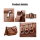 thumbnail image 4 of Bolso de Hombro para Mujeres de Cuero Suave Lavado Multi-Cremallera Capacidad Grande para Uso Diario Viaje Trabajo Compras Necesidad Bolso Crossbody Marrón, 4 of 6