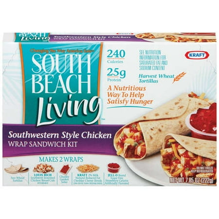 South Beach Living Refrigerated Wrap Kit: Southwestern Style Chicken, 7.85 oz