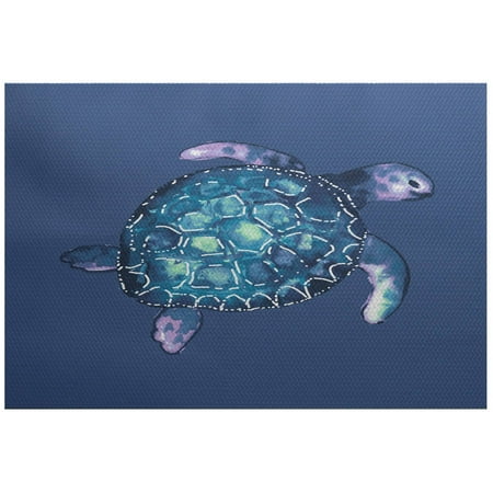Simply Daisy 3' x 5' Sea Turtle Animal Print Indoor Rug - Walmart.com