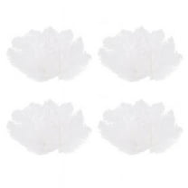 40 Pieces White Natural Ostrich 20-25cm Wedding DIY,4 Bag of Ostrich Feather(10 pc),White