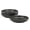 Black, variant on Gibson Elite Beckett 4-Piece Multi-Color Dinner Bowl Set – Reactive Glaze Stoneware – Shallow Pasta Bowls – Wide-Rim Round Design – Microwave & Dishwasher Safe