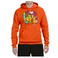 thumbnail image 2 of Wild Bobby, Colorful Rainbow Paint Love Streetwear Unisex Graphic Hoodie Sweatshirt, Orange, Large, 2 of 3