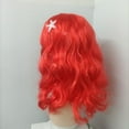 thumbnail image 2 of Princess Ariel for Girls' Wig Female Red Curly Wig w/Starfish Hairpin Halloween Outfit Fit for 2-8Y, 2 of 4