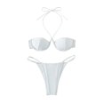 thumbnail image 1 of Ensemble Bikini String pour Femmes Maillot de Bain Sexy Bikinis String Haut Licou avec Bas Strings, 1 of 8