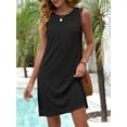 thumbnail image 6 of ANRABESS Swimsuit Coverup for Women Beach Cover Up 2026 Summer Dresses Loose Eyelet Sleeveless Bathing Suit Cover Ups for Swimwear Vacation Sundresses Tank Dresses Black M, 6 of 9