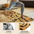 thumbnail image 4 of Orange and Black Of Leopard Print Hot Yoga Mat Towel Non Slip for Hot Yoga - Quick-Drying Yoga Mat Cover with 4 Corner Pockets with Travel Bag - Hot Yoga Towel Non Slip 70"x26", 4 of 6
