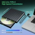 thumbnail image 2 of DVD Player for Laptop,External CD/DVD Drive for Laptop,7 in 1 USB Portable CD/DVD Burner for Laptop, with SD/TF Card Slot & USB Ports,Multifunctional Extender, Card Reader, 2 of 7