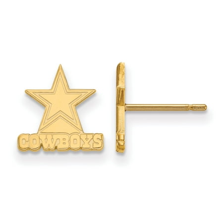 Logoart Dallas Stars Earring - Dallas Cowboys Gold-Plated Small Logo Post Earrings - No Size