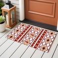thumbnail image 4 of Entryway Rug 2'x3', Red Orange Southwest Small Rug for Kitchen Bathroom Door Mat Indoor Entrance, Aztec Boho Ethnic Geometric Art Non-Slip Area Rugs Floor Mats Carpet Front Door Rugs, 4 of 8