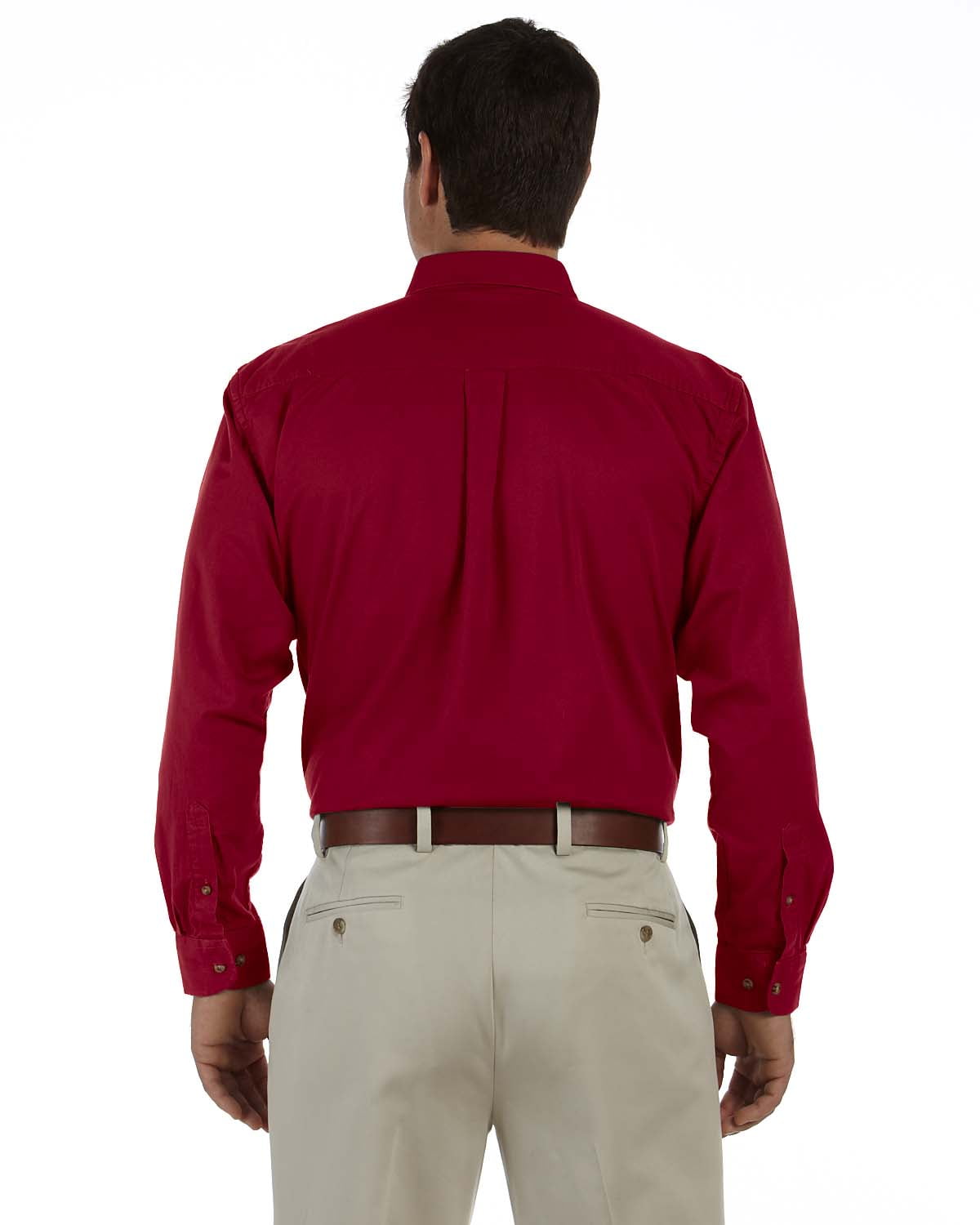 Devon /& Jones Men/'s Long Sleeve Back Pleat Adjustable Button Down Shirt D500