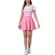 thumbnail image 1 of Faldas de mujer INSPIRE CHIC, con tirantes, plisadas, estilo gótico, elásticas, de cintura alta, en forma de A, Kawaii, talla XS, color rosa brillante, 1 of 6