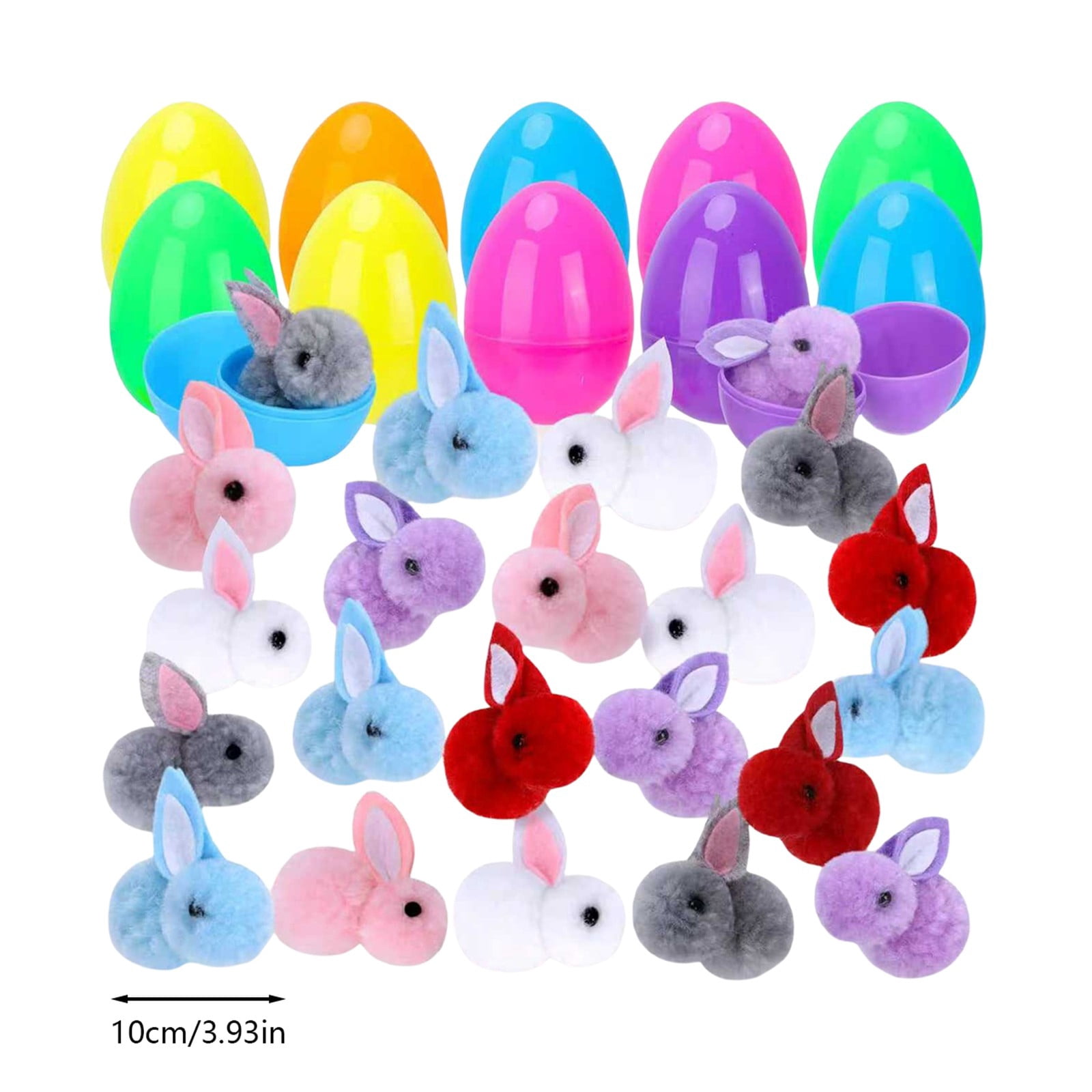 XIAHAO 24 Pcs Mini Plush Easter Bunny Animals, Miniature Stuffed Rabbit, Soft Tiny Stuffed Animals Easter Bunnies Plush Rabbit for Easter Basket Stuffers, DIY Hair Clips