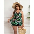 thumbnail image 3 of a.Jesdani Women Plus Size Tankinis Swimsuits Flowy Swimwear with Boyshorts Two Piece Bathing Suits for women Green 5XL, 3 of 13