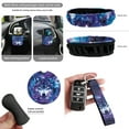 thumbnail image 6 of Yuyamidu Wolf Car Seat Cover Full Set Starry Sky Automotive Steering Wheel Covers Auto Seatbelt Pads Coaster Trash Can Air Vent Holder Rear View Mirror Cover Car Coasters Keychain 15 Packs, 6 of 7