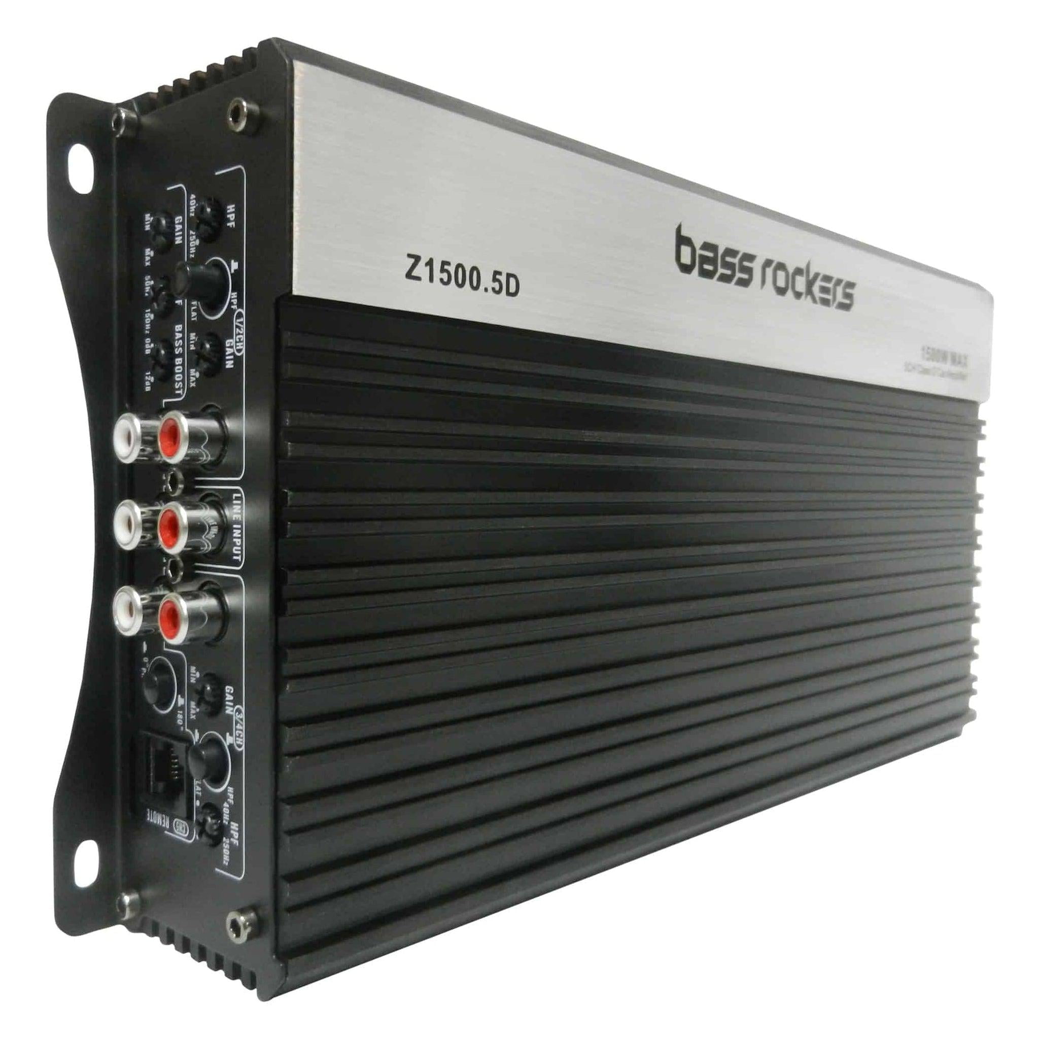 Bass Rockers Z1500.5D 5 Channel Class D Car Amplifier 1500 Watts, 10