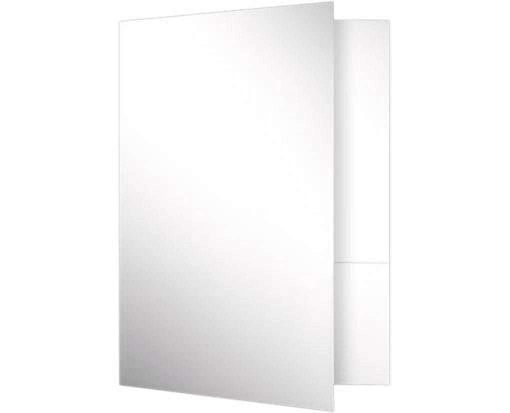 LUXPaper 9 x 12 Presentation Folder, White Gloss, 50/Pack