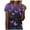 Purple 01, variant on Womens Basic Tees Polyester Cotton Crewneck T-Shirts Floral Print Short Sleeve Casual Summer Tops (XL, Purple 02)