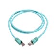 thumbnail image 1 of Eaton Tripp Lite Series Cat6a 10G Snagless Shielded STP Ethernet Cable (RJ45 M/M), PoE, Aqua, 5 ft. (1.52 m) - Patch cable - RJ-45 (M) to RJ-45 (M) - 5 ft - STP - CAT 6a - snagless, stranded - aqua, 1 of 4