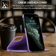 thumbnail image 3 of TECH CIRCLE Case for 2022 Apple iPhone 14 (6.1") - Removable Magnetic Silicone Back Cover Flip Leather Case (Purple), 3 of 7
