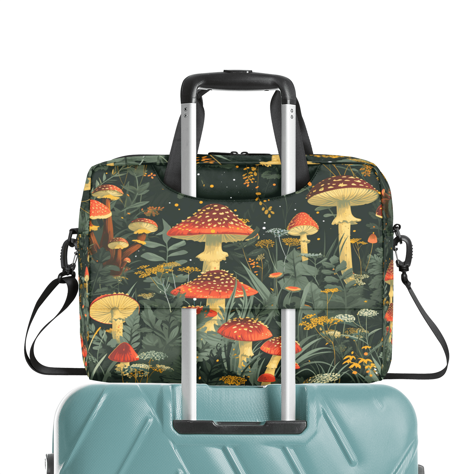 Herdesigns Mushroom Laptop Bag for Women Men, Computer Case Briefcase Messenger Bags, 15-15.6 inch Laptop Sleeve Shoulder Bag