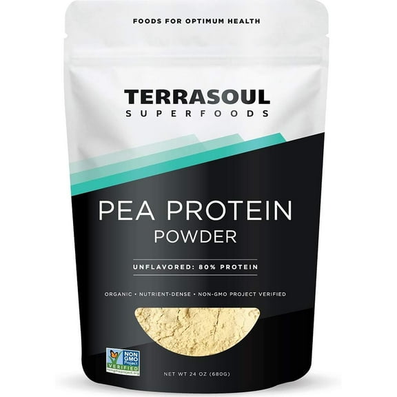 Terrasoul Superfoods Organic Pea Protein, 1.5 Lbs - European Sourced | Unflavored | Smooth Texture