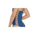thumbnail image 3 of Salt + Cove SLATE Juniors Shell-Stitch Cross-Back One-Piece Swimsuit, US Medium, 3 of 4