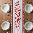 thumbnail image 6 of Valentine's Day Table Runner - 60 Inch Long, Kitchen Dining Table Runner Dresser Scarves, Romantic Roses Love Heart Gnomes Vintage Farmhouse Decor for Coffee Tables Wedding Party Banquet, 6 of 8