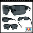 thumbnail image 2 of Polarized Mens Retro Sport Shield Wrap Around Plastic Rectangular Sunglasses All Black, 2 of 8