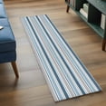 thumbnail image 3 of Runner Rug 2 x 6 Ft, Blue Grey Striped Washable Non-Slip Floor Mat for Kitchen Hallway/Entryway, Farmhouse Stripes Modern Abstract Art Long Kitchen Runner Area Rugs for Living Room, Low-Profile, 3 of 8